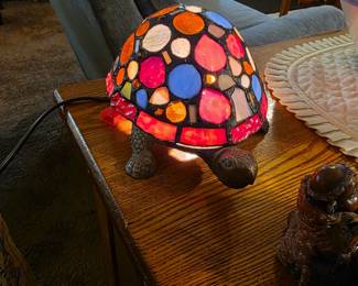 Stained glass Turtle lamp.