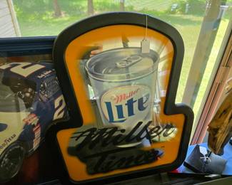 Vintage Miller light mirror.