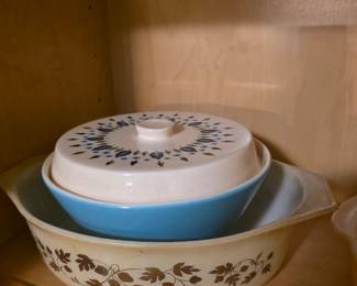 Vtg MARCREST Swiss Alpine CASSEROLE Dish Blue Mid Century