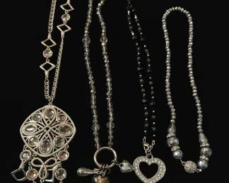 Collection of Four VintageStyle Fashion Necklaces