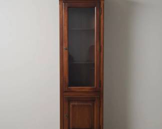 Mahogany Lighted Corner Cabinet by Cochrane
