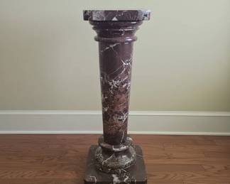 th Century Italian Rosso Levanto Marble Pedestal Column