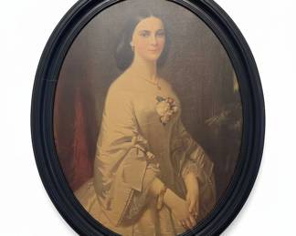 Erich Correns Southern Belle Oval Portrait Lithograph