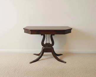 Duncan Phyfe Style LyreBase Card Table