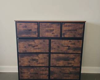 Industrial Style Drawer Fabric Storage Dresser