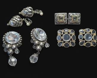 Vintage Costume Jewelry Earring Collection  Mixed Styles