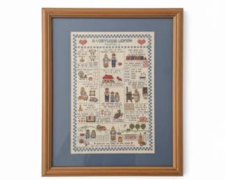 A Virtuous Woman Proverbs Framed Cross Stitch Sampler by Leisure Arts