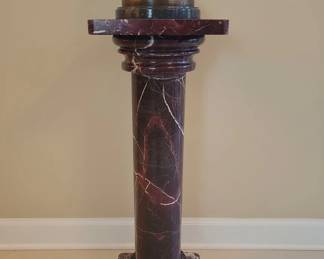 Neoclassical Style Rouge Griotte Marble Pedestal