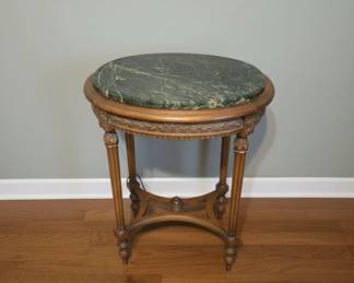 Louis XVI Style Giltwood and Marble Top Side Table