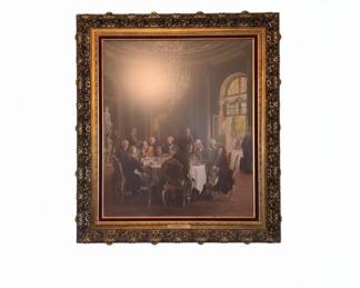 Frederick the Great Playing the Flute at Sanssouci by Adolph Menzel Print