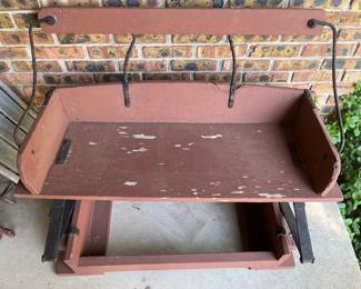 Antique buckboard wagon seat bench.
