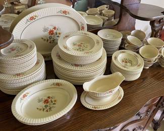 Large set of Lennox china, “Temple Blossom” pattern.