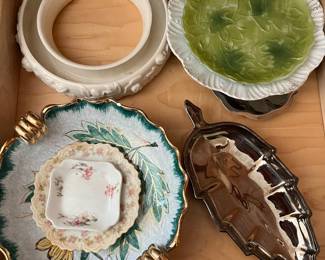 Hundreds of pieces of vintage porcelain, pottery, metalware, and more.