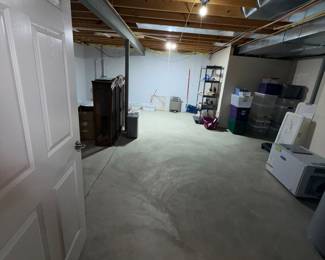 Items Located in The Un-Finished Area Of The Lower Level