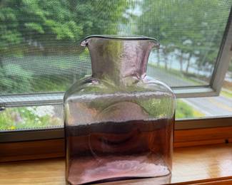 Blenko Art Glass Water Bottle, model #384