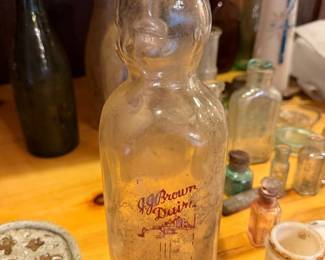 J.J. Brown Dairy milk bottle from Troy, New York