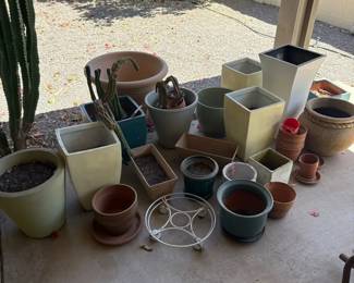 Large Assortment Of Outdoor Pots For Planting