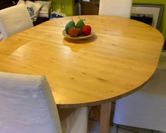 Wood Dining Table With Four Chairs