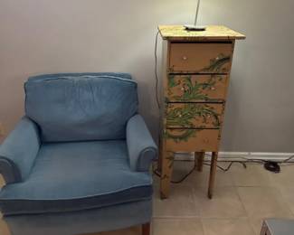 Chair And Cabinet And Lamp