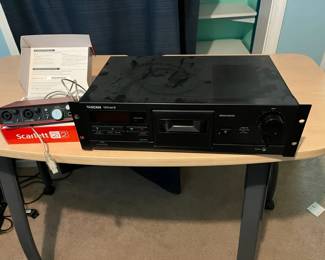 Tascam 102MKii Cassette Recorder And Focusrite Interface
