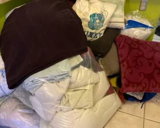 Mystery Lot Of Pillows, Sheets, Towels And More