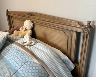 Neoclassical/Mediterranean Revival Style Bedroom Set w/ Twin Headboards