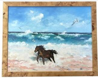 Original Oil Painting By Darien Artist Robert Johnson - Entitled: “Freedom Island Harbor Bahamas”