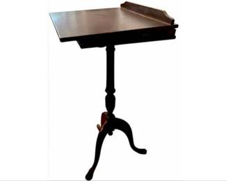 Adjustable Mahogany Reading Stand With Tripod Base