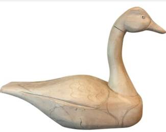 Carved Wooden Goose Decoy