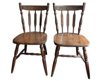 Pair Of Sturdy Windsor Style Chairs