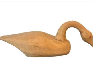 Carved Wooden Goose Decoy