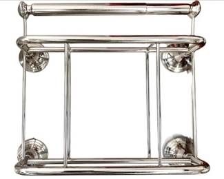 Polished Chrome Towel Bar & Storage Unit