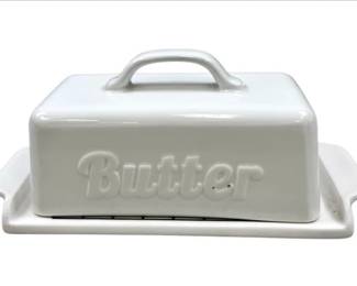 Ceramic Butter Dish - Signed Dowan