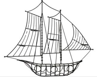 Wrought Iron Sailing Ship