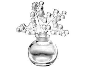 Lalique Clairefontaine Perfume Bottle & Stopper - Signed