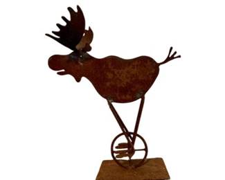 Cute Decorative Moose - Rusted Metal Style