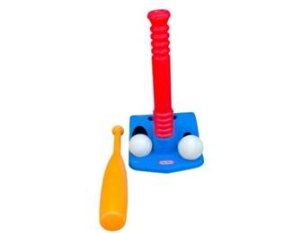 Little Tikes TotSports T-Ball Set With Red Tee, Blue Base, Orange Bat And Two Balls
