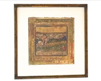 Mixed Media Collage Style Original Signed Artwork - Le Temps Des Recoltes - By Danielle Desplan