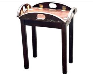 Small Bombay Butler Tray Tea Table With Fold Up Sides