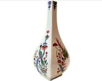 Dutch Porcelain Decorated Bottle Vase - Possibly Meissen - Unsigned