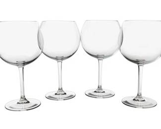 Set Of Four Wine Glasses - One Signed Baccarat