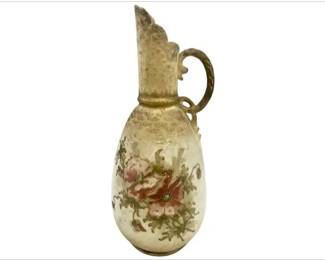 Royal Bonn Hand Painted Gilded Floral Pitcher Vase