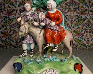 Staffordshire Pottery 'Flight to Egypt' Figural Group