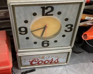 Coors beer clock