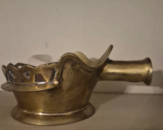 18th Century Chinese Pan Silk Iron Open Coal Bronze Reticulated Top Edge