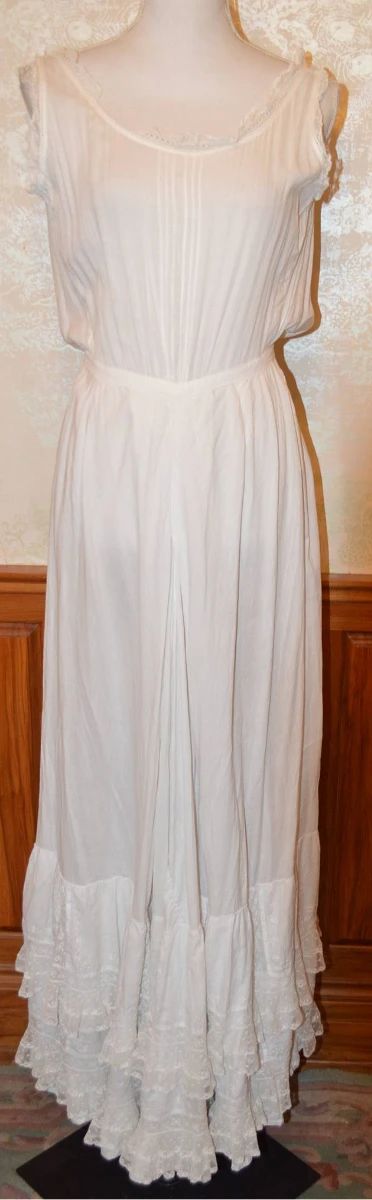 Antique Edwardian Cotton Slip Dress