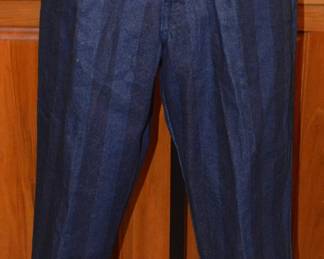 90s NEW YORK NOW Blue Striped Denim Jeans