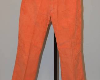 Late 1970s Liz Claiborne First Gen Orange Corduroy pants