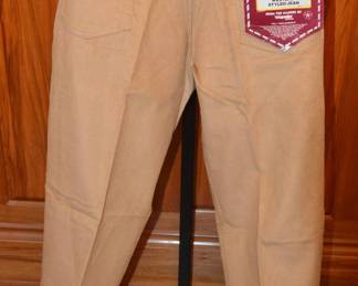 1980s Deadstock Mens Rustler Tan Courduroy Western Pants