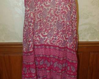 1980s Indian Cotton Pink Block Print Tank Dress